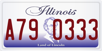 IL license plate A790333