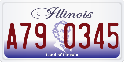 IL license plate A790345