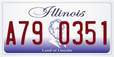 IL license plate A790351