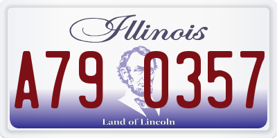 IL license plate A790357