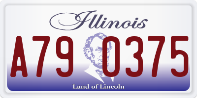 IL license plate A790375