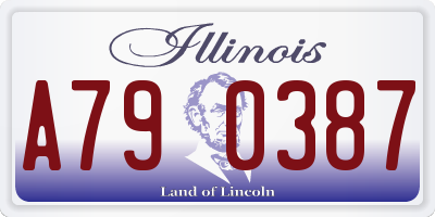 IL license plate A790387