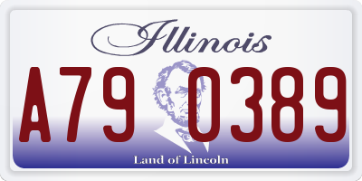 IL license plate A790389