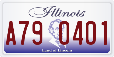IL license plate A790401