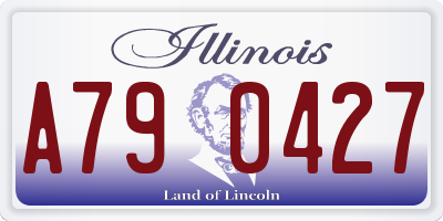 IL license plate A790427