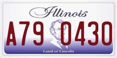IL license plate A790430