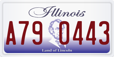 IL license plate A790443