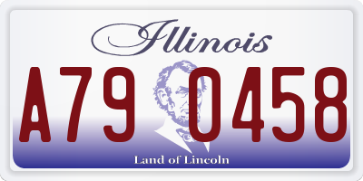 IL license plate A790458