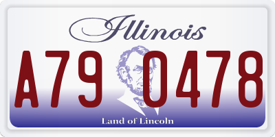 IL license plate A790478