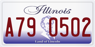 IL license plate A790502