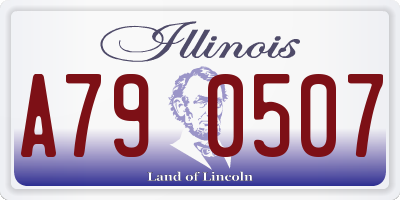 IL license plate A790507