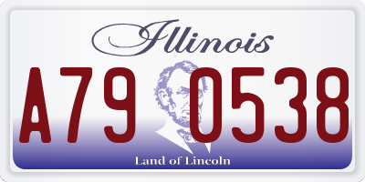 IL license plate A790538