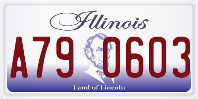 IL license plate A790603