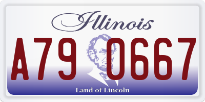 IL license plate A790667