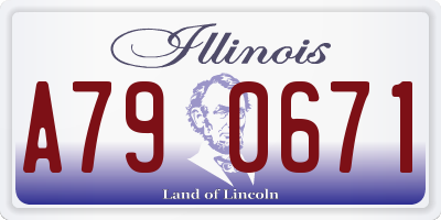 IL license plate A790671