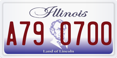 IL license plate A790700