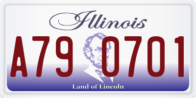 IL license plate A790701