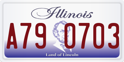IL license plate A790703