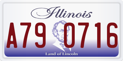 IL license plate A790716