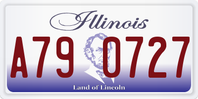IL license plate A790727