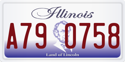 IL license plate A790758