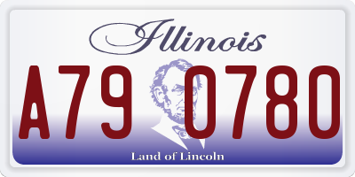 IL license plate A790780