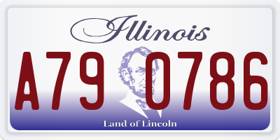 IL license plate A790786