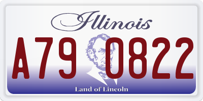 IL license plate A790822