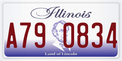 IL license plate A790834