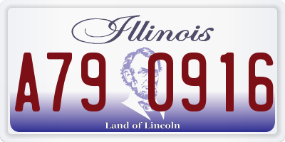 IL license plate A790916