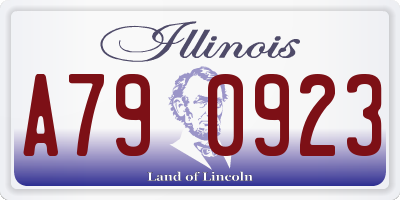 IL license plate A790923