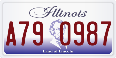 IL license plate A790987