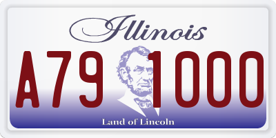 IL license plate A791000