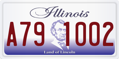 IL license plate A791002