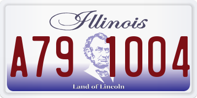 IL license plate A791004