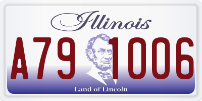 IL license plate A791006