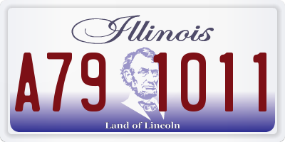 IL license plate A791011