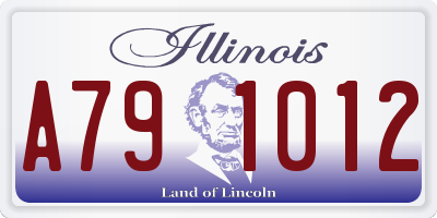 IL license plate A791012