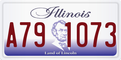 IL license plate A791073