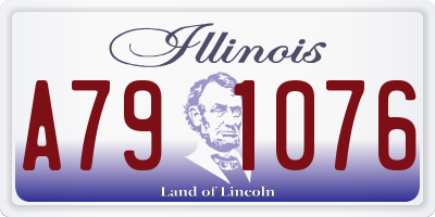IL license plate A791076