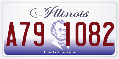IL license plate A791082