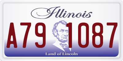 IL license plate A791087