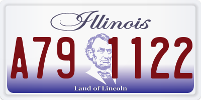 IL license plate A791122