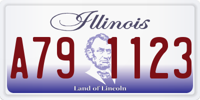 IL license plate A791123