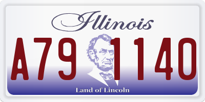 IL license plate A791140