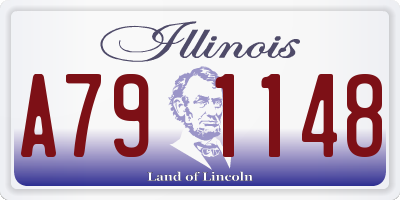 IL license plate A791148