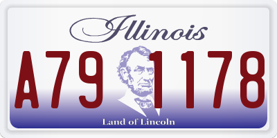 IL license plate A791178