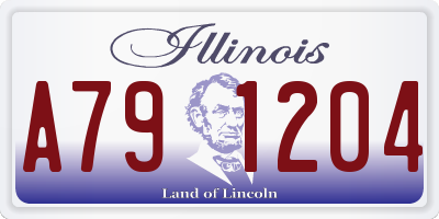 IL license plate A791204