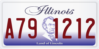 IL license plate A791212