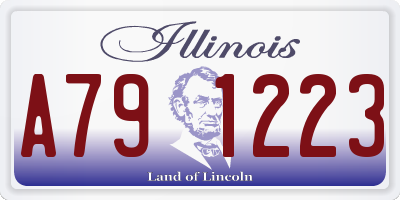 IL license plate A791223